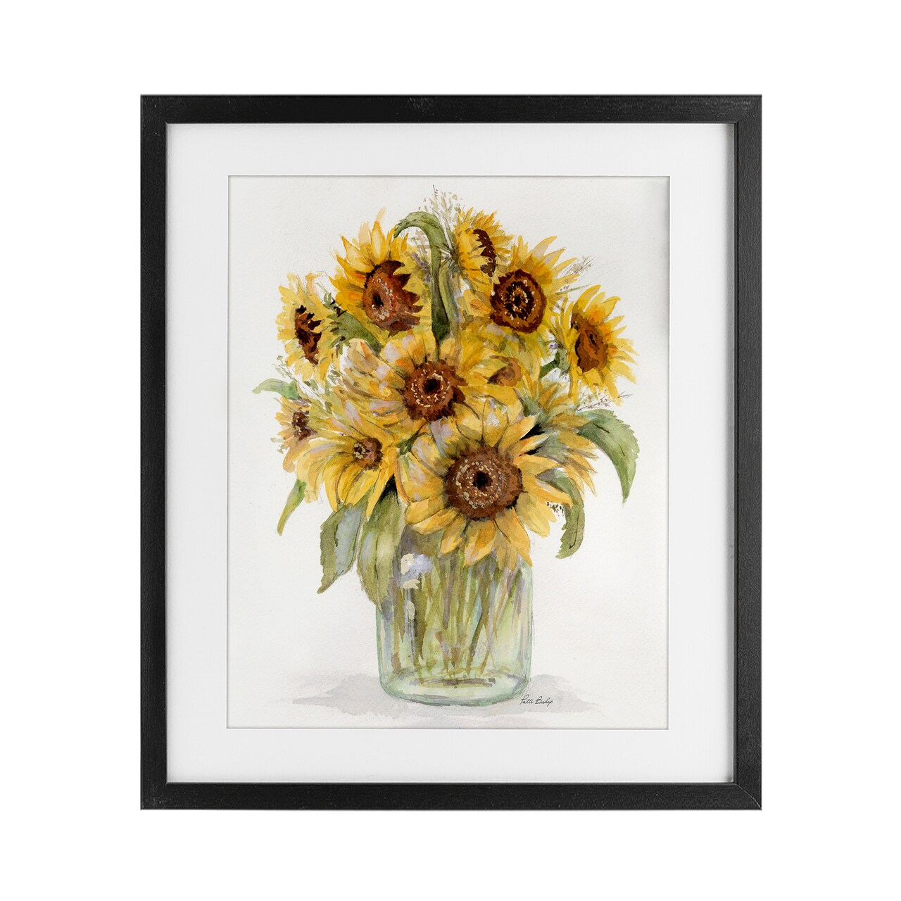 Stupell Industries Sunflower Bouquet in Watercolors Framed Print Under Glass, design by Patti Bishop